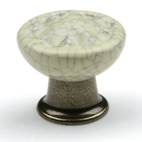Tulip Nábytková knopka porcelánová Country starobronz (42102)