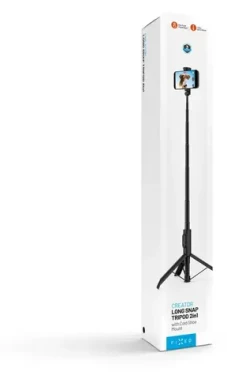 FIXED Creator Snap černá / Selfie tyč se stativem / Bezdrátová spoušť / výška 146 cm / nosnost 500 g