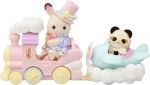 Sylvanian Families Letadlo, vláček a baby figurky v zábavném parku