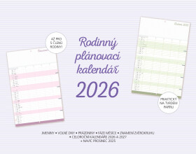 Kalendář 2026 Rodinný plánovací - prázdný - Kolektiv