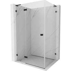 MEXEN/S - Lunar L sprchový kout dveře křídlové levá 75 x 70, transparent, černá 834L-075-070-70-00-L