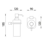 Nimco Kibo chrom dávkovač tekutého mýdla pumpička plast Ki X3-31W-26 Ki X3-31W-26