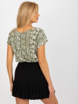 Dámská halenka D73771R10978P khaki barva FPrice