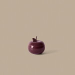 Ferm Living Kameninová úložná dóza Apple 10 cm, červená barva, keramika