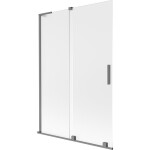 MEXEN/S - Velar L dvoukřídlá posuvná vanová zástěna 120 x 150, dekor, grafit metal 896-120-003-31-95