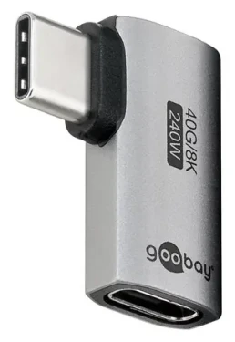 Goobay 74441 / Adaptér USB-C / úhlový 90° vodorovný / USB4 (74441)