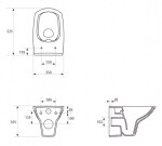 JIKA předstěnový instalační 8 cm systém bez tlačítka + WC CERSANIT CLEANON CARINA + SEDÁTKO H894652 X CA1