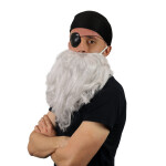 Pirátské vousy se šátkem a klapkou