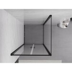 MEXEN/S - Exo sprchový kout dveře křídlové 90 x 90, transparent, černá 814-090-090-70-00