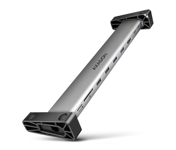 AXAGON HMC-10HLS, USB 5Gbps hub, 4x USB-A, HDMI 4k/60Hz, RJ-45 GLAN, SD/mSD, PD 100W, kabel USB-C 25cm EDF_1023696