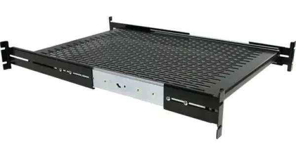 StarTech Vysouvací rack police 2U černá / Rack police / 19" / nastavitelná hloubka / nosnost 22,7 kg / ocel (UNISLDSHF19)
