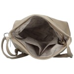 Stylová dámská koženková crossbody kabelka Olbba, béžová