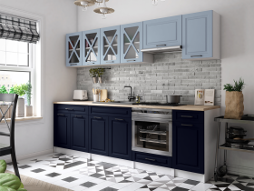 FRONTI Kuchyňská linka GERTRID 260cm - Denim + marine blue