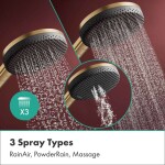 HANSGROHE - Raindance Alive S Puro Sprchový set s termostatem, průměr 30 cm, 3 proudy, EcoSmart+, kartáčovaný bronz 24594140