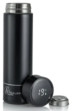 Extralink Smart Travel Mug černá / Chytrý termohrnek / 500 ml / LED displej