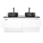 Koupelnová skříňka s umyvadlem a technickým kamenem SAT B-Way 119x50x45 cm bílá lesk BWAY2120WTKUB BWAY2120WTKUB