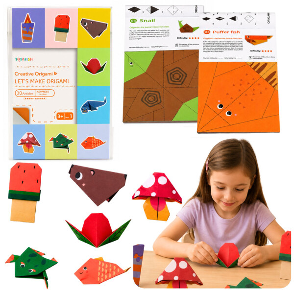 Mamido Kreativní sada origami 30 barevných listů