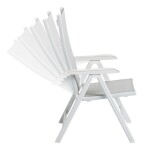 KETTLER BASIC PLUS polohovací, hliníkové křeslo - bílá / světle šedá