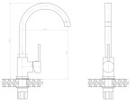 INVENA - Dřezová baterie SOLO BZ-96-L01-S