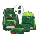 Školní aktovka Step by Step BASIS, Green Graphics - 4 dílný set, AGR certifikát