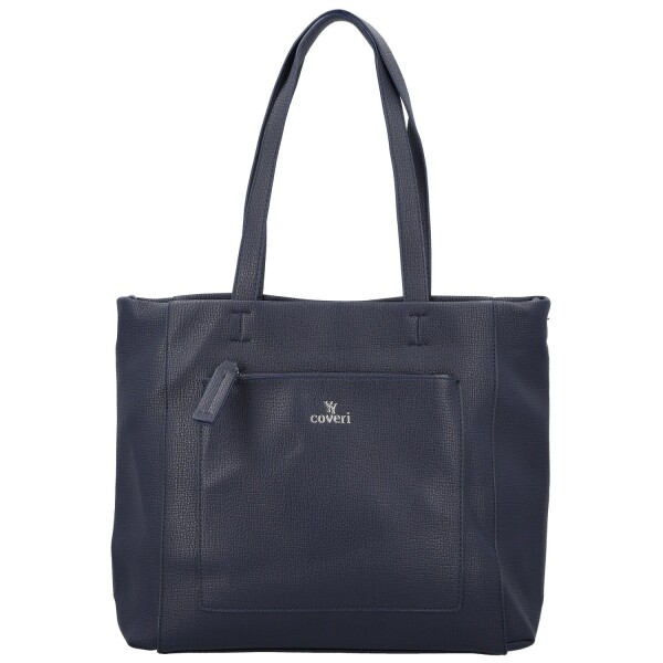 Módní dámská koženková kabelka na rameno Lamia, tmavě modrá