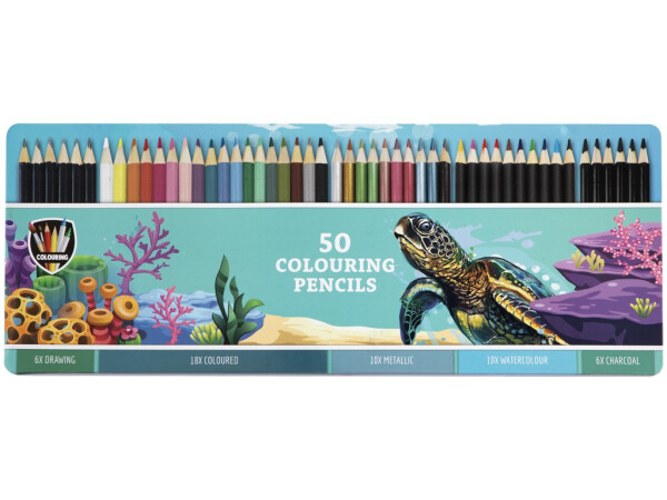 Pastelky v kovové krabičce 50 ks - Craft Creative