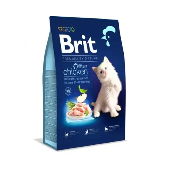 Brit Premium by Nature Cat Kitten Chicken 8kg / Prémiové krmivo / pro koťata (1-12 měsíců (8595602553198)
