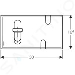 GEBERIT - Příslušenství Krycí deska pro umyvadlové baterie s funkčním boxem a zápachovou uzávěrkou pod omítku 116.426.11.1