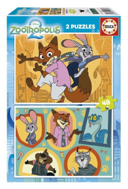 Puzzle Zootropolis 2 2x48 dílků