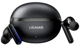USAMS Echo E02 černá / TWS bezdrátová sluchátka / Bluetooth 5.3 / ANC / ENC (BHE0201)