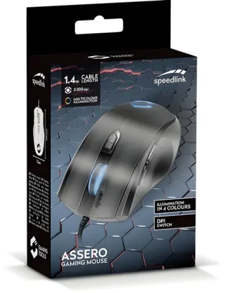 Speed Link SL-680007-BK ASSERO černá / Herní myš / drátová / 3200 dpi (SL-680021-BK)