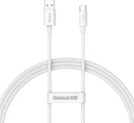Baseus CAYS000902 Kabel USB-A (M) - USB-C (M) 1 m bílá / 65W (CAYS000902)