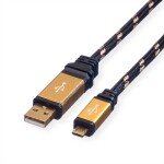 Delock USB 2.0 prodlužovací kabel plochý zahnutý [1x USB 2.0 zástrčka A - 1x USB 2.0 zásuvka A] 1.00 m černá oboustranně zapoji