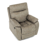 TV a relaxační křeslo s elektrickým ovládáním, potah lanýžová látka v dekoru vintage, 1 motor 240V