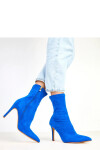 Dámské kotníkové boty na jehlovém podpatku AX-121 Královská modř - COMER královská modř 37