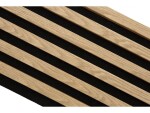 Akustický panel – Černá / dub světlý 270 × 30 cm