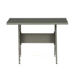 Zahradní sestava 100x60x69cm, polyratan, šedá, AZS-A1442 GREY
