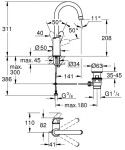 GROHE - Swift Umyvadlová baterie, s výpustí, studený start, chrom 24330001