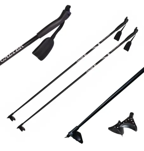 CALTER Běžecké hole X-SNOW 125 cm černé / Aluminium 6061 / O 16 mm / Plastová rukojeť (BH-XSNOW-125-4)