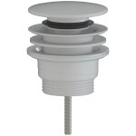 CERANO Umyvadlová výpusť - 5/4“ click-clack - univerzální - plast - bílá matná