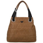 Trendy dámská koženková kabelka do ruky Einari, hnědá