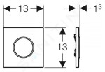 GEBERIT - Splachovací systémy Elektronické ovládání splachování pisoárů typ 10, síťové napájení, chrom/chrom mat 116.025.KH.1