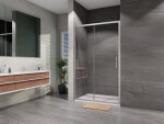 Lansanit - Sprchové dveře posuvné Vati 1100, chrom, matné sklo LAN03049