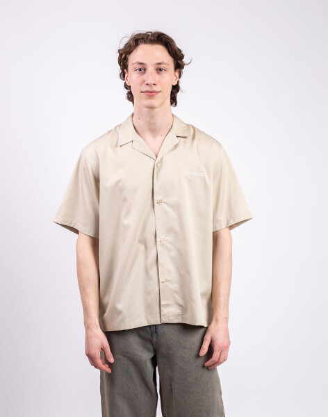 Carhartt WIP S/S Delray Shirt Stone/White S