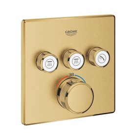 GROHE - Grohtherm SmartControl Termostatická baterie pod omítku, 3 ventily, kartáčovaný Cool Sunrise 29126GN0