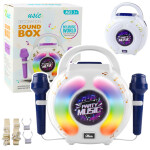 Mamido Bezdrátový karaoke reproduktor s mikrofony s bluetooth a diody