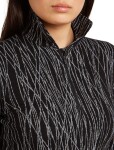 ICEBREAKER Wmns 260 Vertex LS Half Zip Delta AOP, Black/Snow/J velikost: S