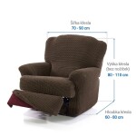 Super strečové potahy NIAGARA tabáková relaxační křeslo ( š. 70 - 90 cm)