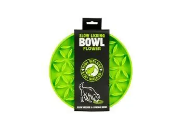 Kiwi Walker Flower Maxi zelená / Lízací miska pro psy / 240 mm (FDP-709)