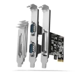 Rozbaleno - AXAGON PCEA-PSN, PCIe řadič - 1x paralelní (LPT) + 2x sériový port (RS232) 250 kbps, vč. LP / rozbaleno (PCEA-PSN.rozbaleno)